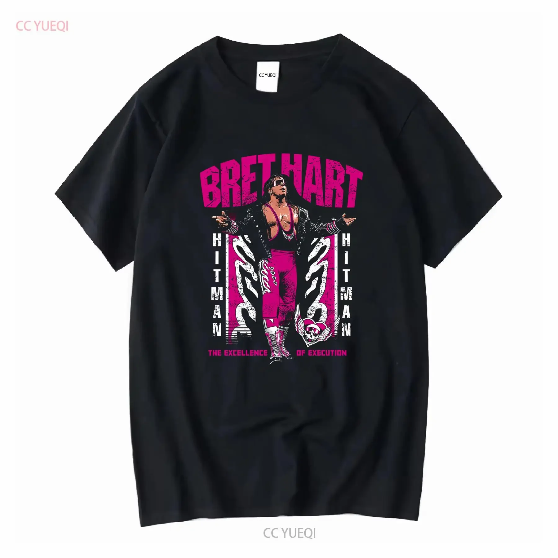 Bret The Hitman Hart Excellence of Execution T Shirt V1123 long or short sleeves vintage Washed Casual Versatile graphic