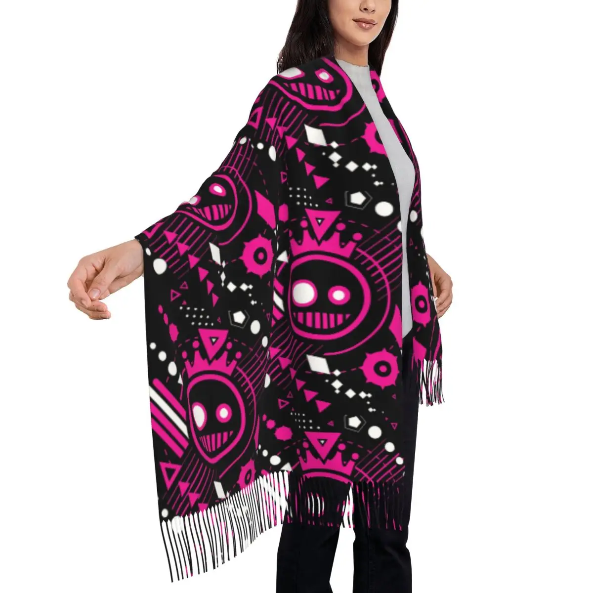 Just Shapes And Beats Blixer Scarf Tassel Scarves Women Soft Warm Shawls and Wraps Long Fall Winter Shawl Wrap