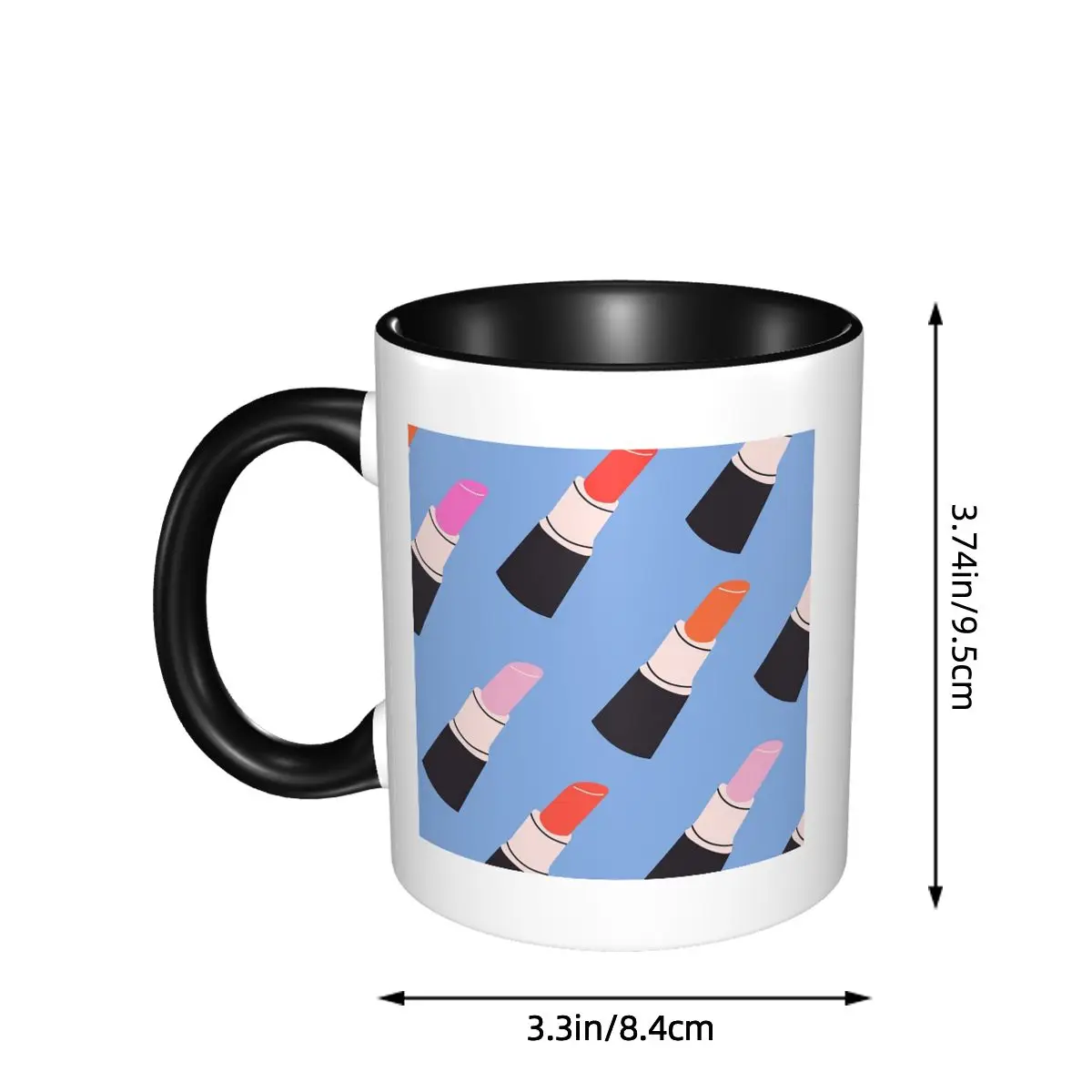 Lipsticks Mug Funny Ceramic Coffee Cups Tea Mugs Milk Cup Drinkware Gifts for Friends