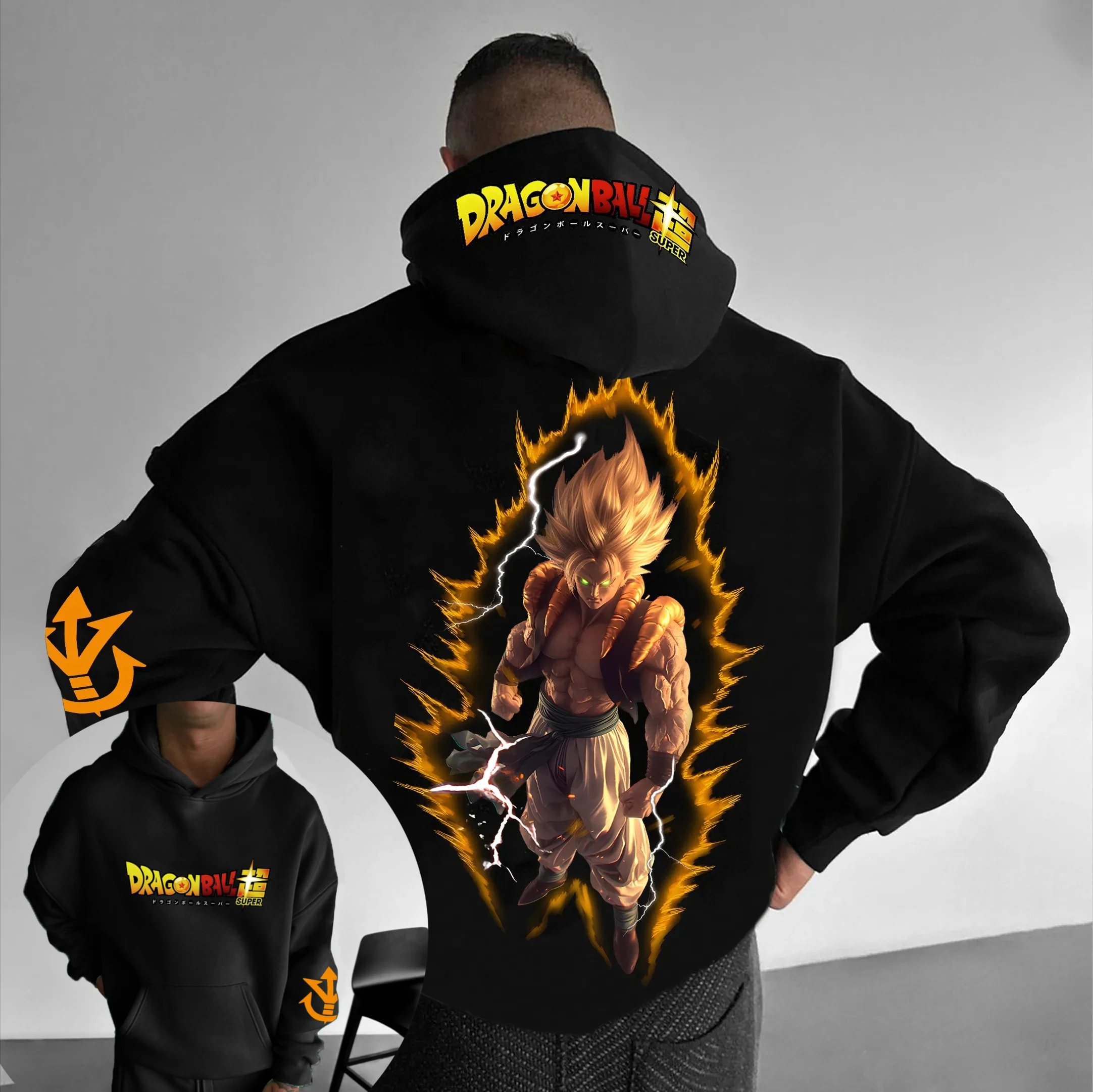 

Dragon Ball Parent-child Clothing Autumn and Winter Japanese Hotblooded Animation Classic Character Hoodie Men's and Women's Top