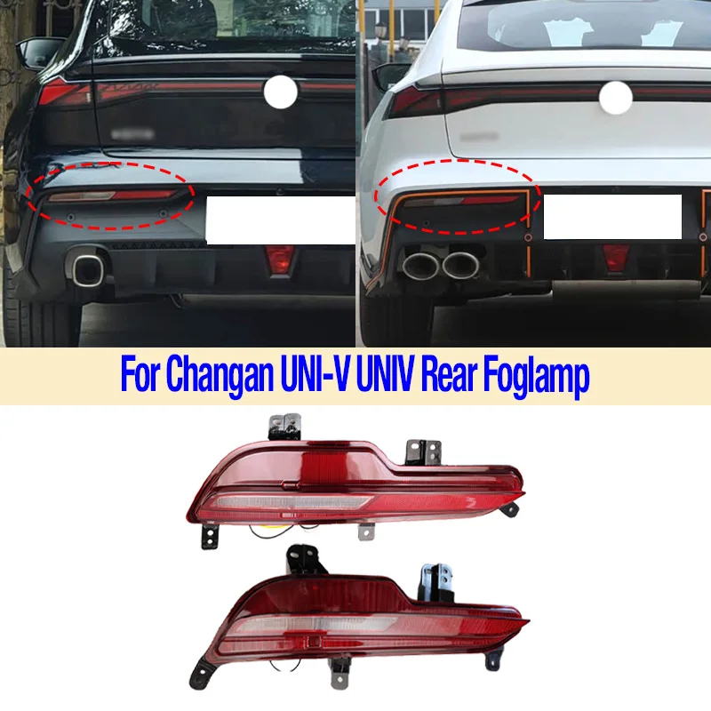 

For Changan UNI-V UNIV 2022-23 Rear Bumper Fog Light Reflector Stop Light Rear Foglamp Brake Lamp Warning Lamp Car Accessories