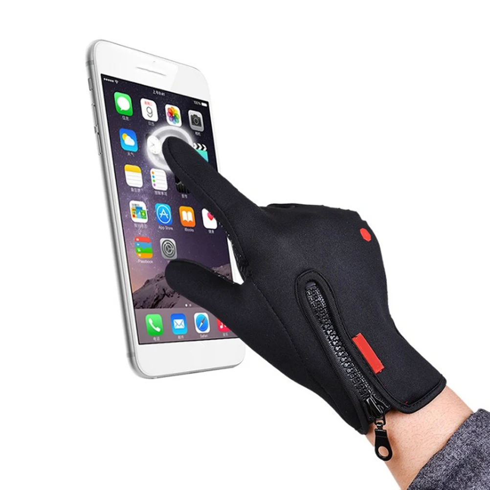 

Touch Screen Gloves Cycling Winter Waterproof Full Finger Cold Weather Ski Thermal Outdoor Sports Bike Non Slip Adjustable Size