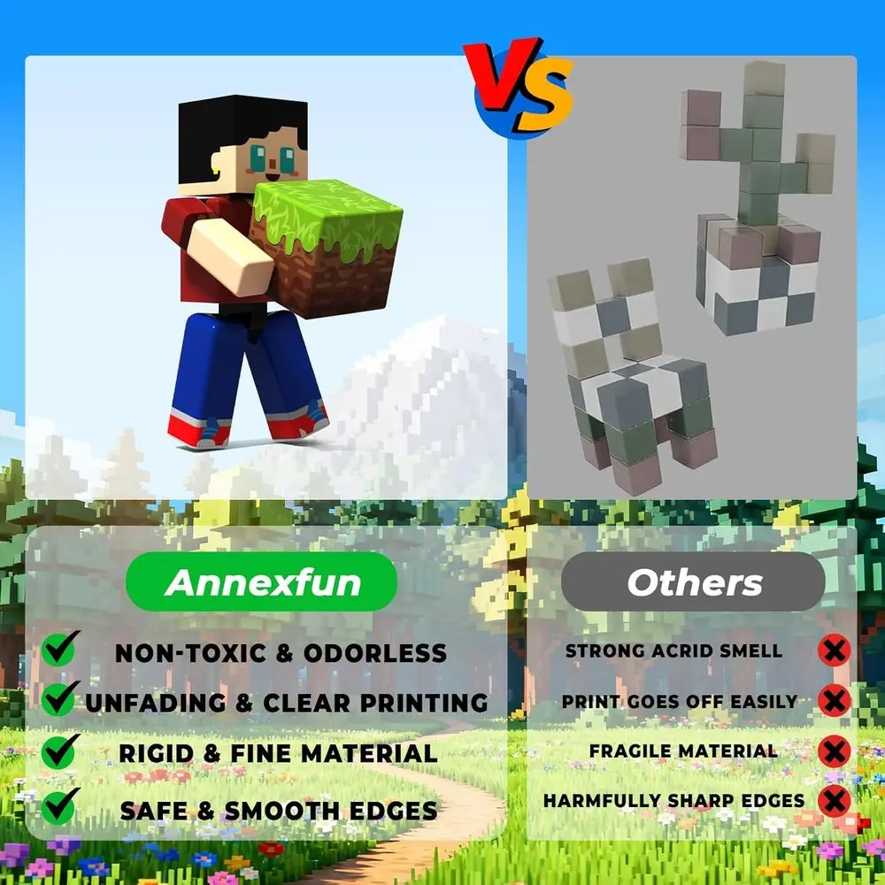 مجموعة مكعبات بناء مغناطيسية من STEM مع شخصيات الحركة - 20 قطعة للأطفال، هدية مثالية لعيد الميلاد، لعب تعليمي ساحر