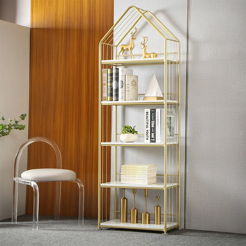 Nordic Luxury Multi story Shelf Living Room Bookcase Children's Storage Shelf Subway Art Partition Shelf Nail Display Shelf