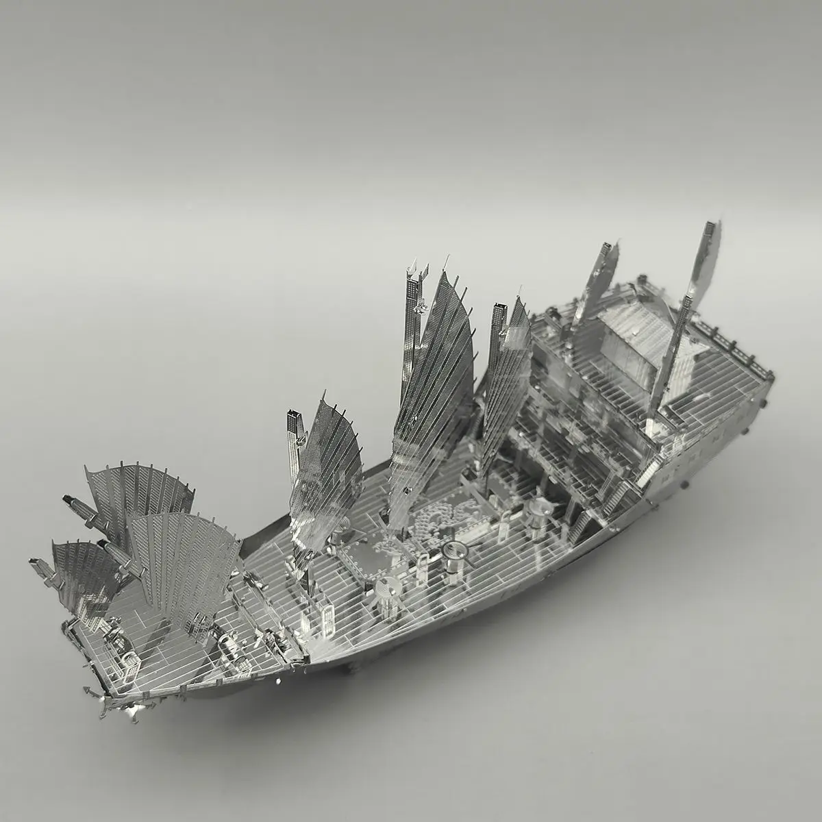 Zheng He's Treasure Ship 3D Metal Puzzle Stainless Steel DIY Handmade Model Miniatures Assembled Figurines Decoration Crafts