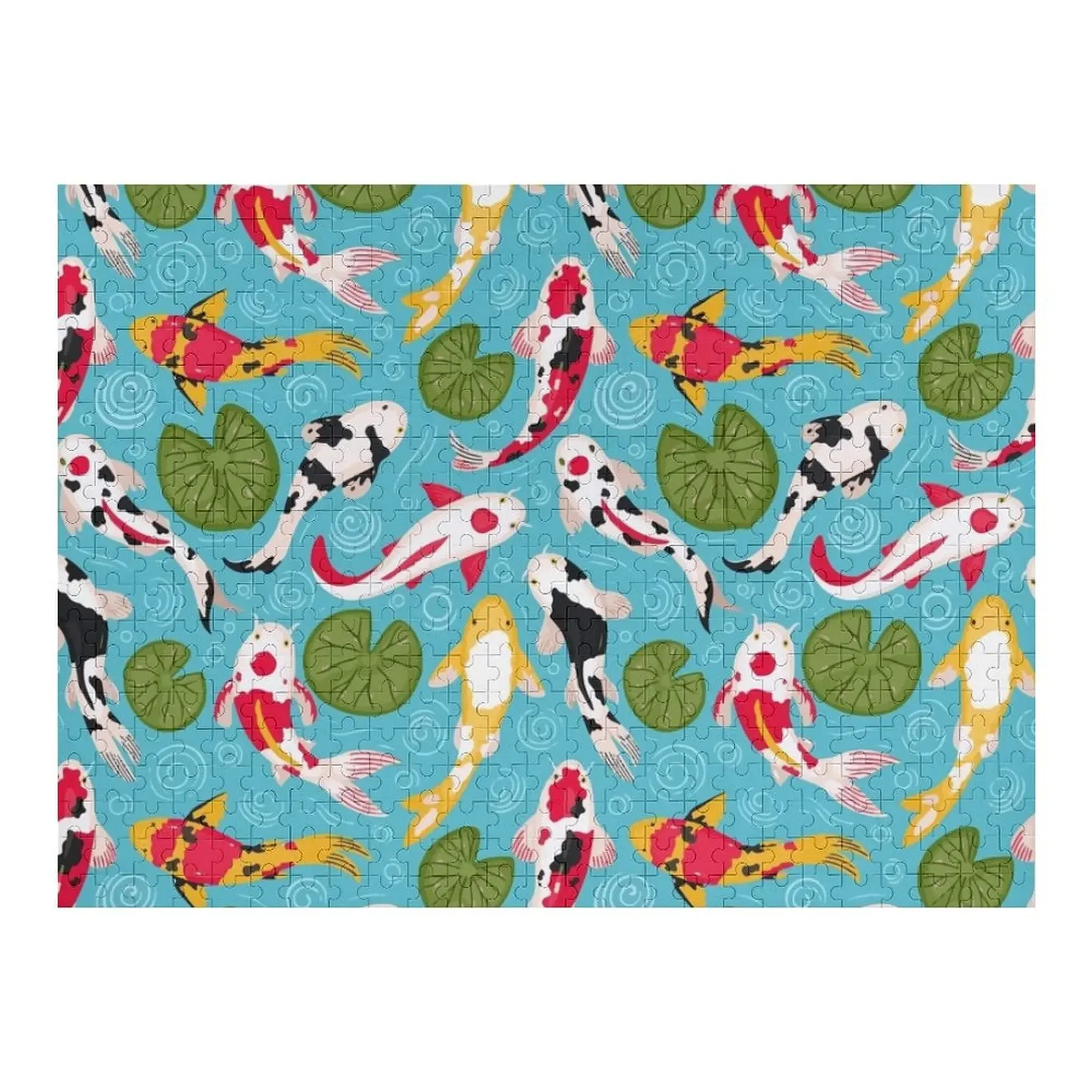 Кои Карп Дзен Медитация Пазл Персонализированные Детские Подарки Деревянные Животные Индивидуальная Картина Персонализированный Подарочный Пазл