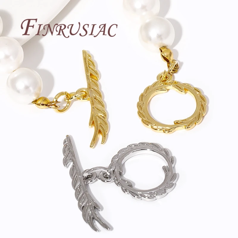18K vergoldete Knebelverschlüsse für Armbänder, Messing-OT-Verschluss-Verbinder, DIY-Zubehör für die Schmuckherstellung