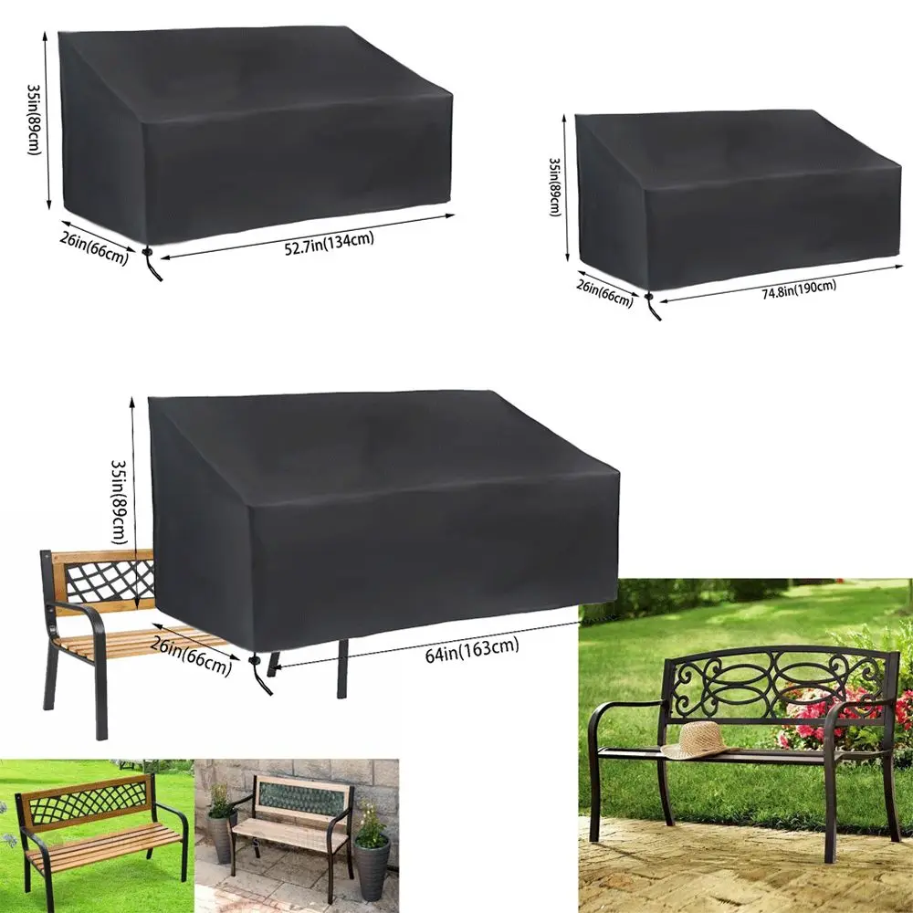 Heavy Duty 2 3 4 Seater Garden Bench Cover Seat Waterproof Furniture Outdoor