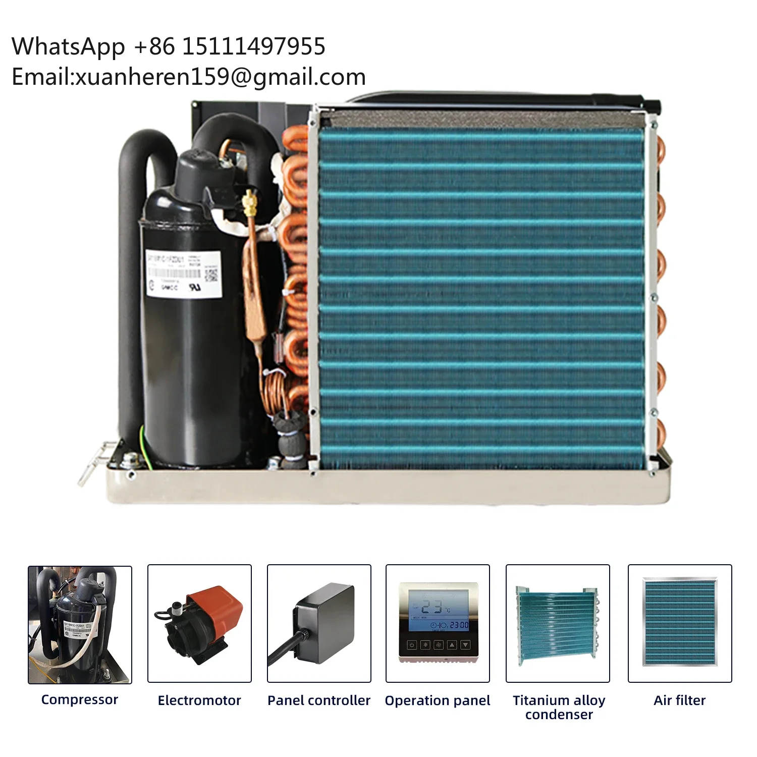 50HZ  60HZ  Monoblock Marine Air Conditioner DC-24V Boat Air Conditioning Cabinet Yacht  Unit Sea Water  9000BTU-12000BTU