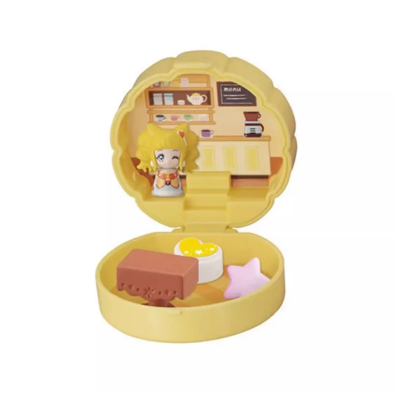 Bandai Precure Dressing Case Wooden House Scene Gashapon Anime Collection Children\'s Day Gifts Figure Model Toys