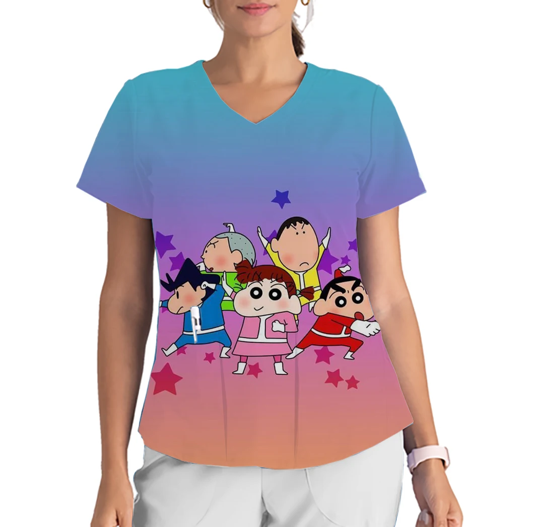 High quality 3D cartoon element printed short sleeved top T-shirt for women and men in spring and summer care clothing