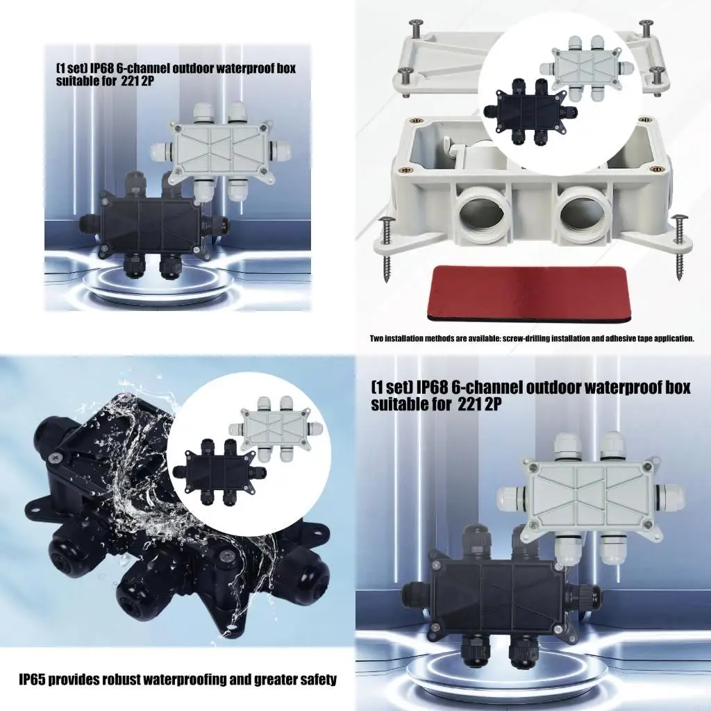 

CORA Устойчивая к атмосферным воздействиям IP68 Наружная водонепроницаемая коробка для подключения к 6 портам терминалов