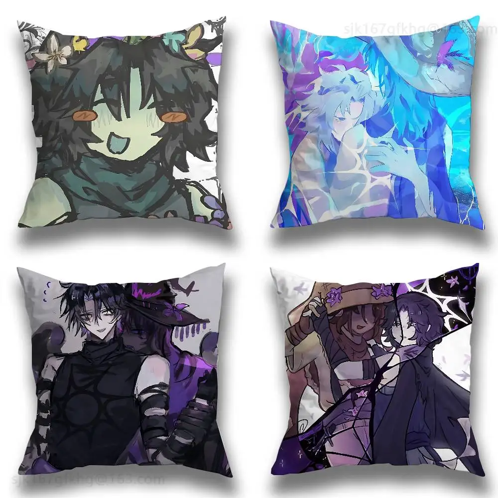 

Azure Anime Pin Azure x Two Time Pillow Case Anti-dustmite Pillowcase Invisible zipper silky short plush Sofa cushion cover