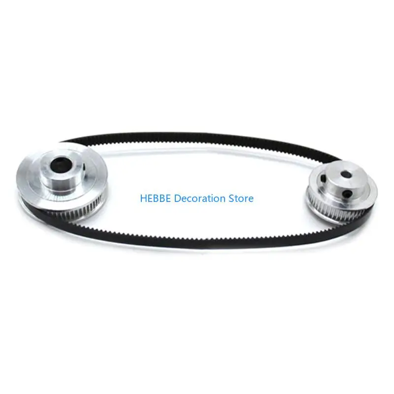 B0KC 2 Set GT2 Synchronous Wheel 20&36 Teeth 8mm Bore, Aluminum Alloy Timing Pulley Wheel with 2Pcs Length 200mm Width 6mm