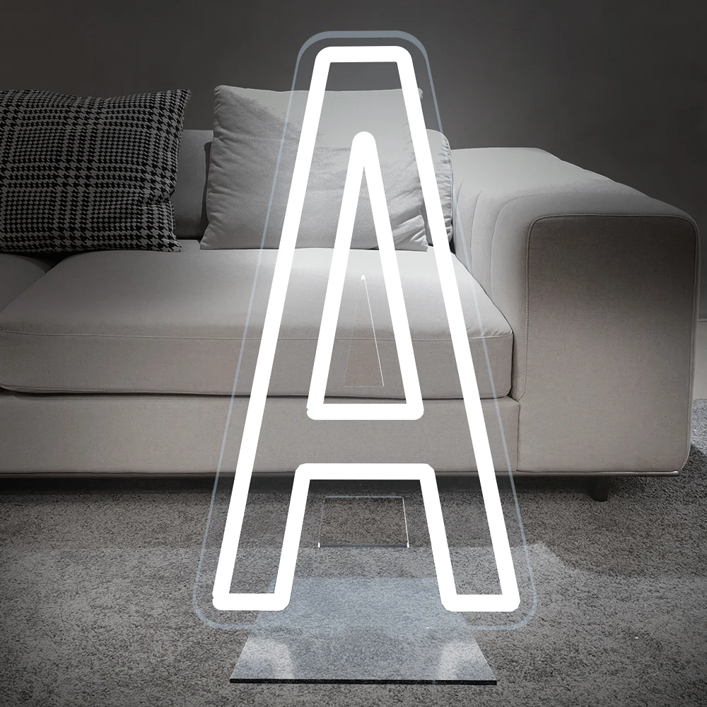 76cm Large Light up Letter Sign 26 Alphabet Stand up Lighting for Wedding Birthday Party Home Bar Decor