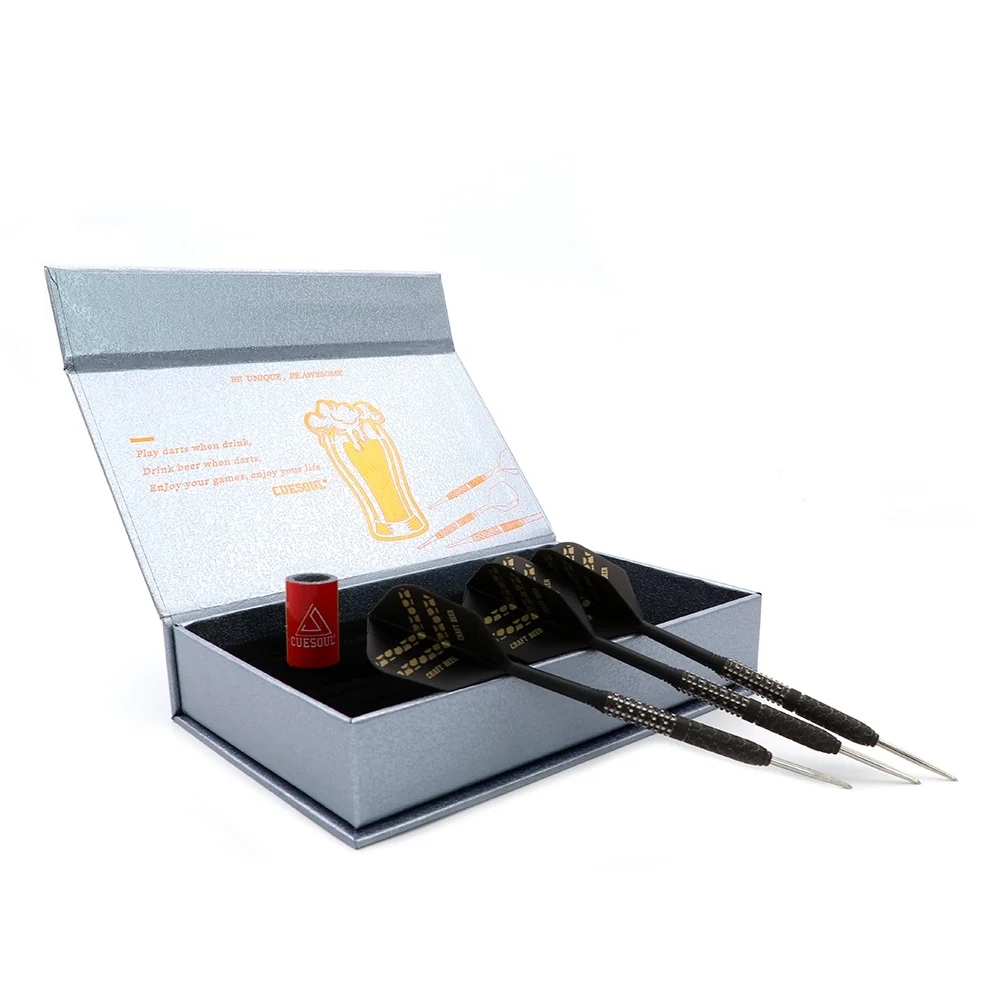 

CUESOUL CRAFT BEER Oil Paint Finished 90% Tungsten 23g Steel Tip Darts-Gun Grey