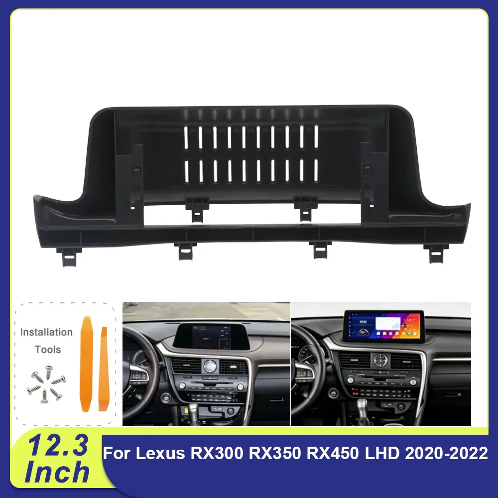 12.3 Inch Car Radio Fascia For Lexus RX300 RX350 RX450 LHD 2020-2022 Android Stereo Dash Kit With Canbus