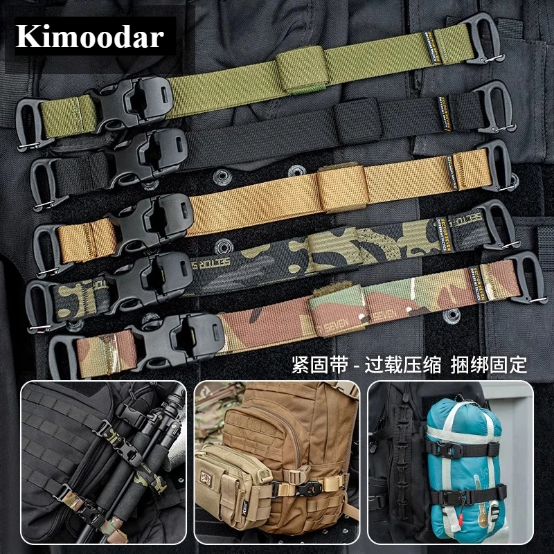 Outdoor Tactical Straps with Buckle Clips Compression Straps Backpack Accessory Strap Luggage Straps Tools Bind Reinforcement