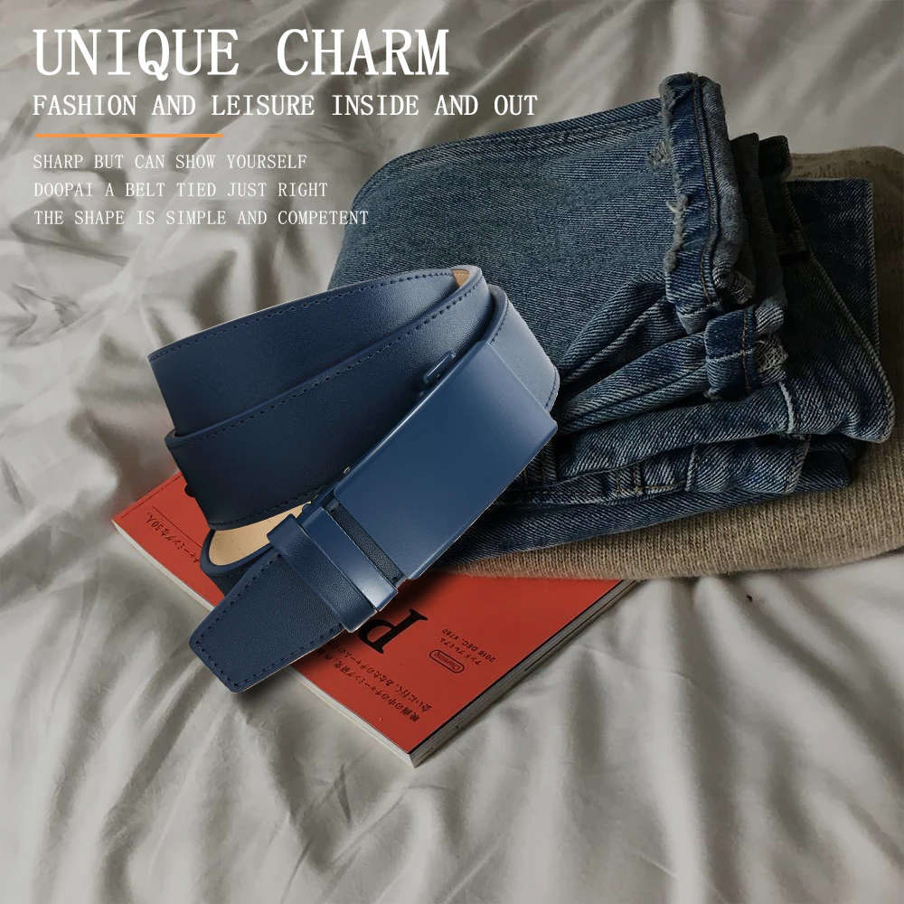 Herren-Gürtel, hochwertige Schnalle, Jeans, Rindsleder, Freizeitgürtel, Business-Denim-Gürtel, Herrenmode-Designer, 2025, neuer Stil – Detail 5