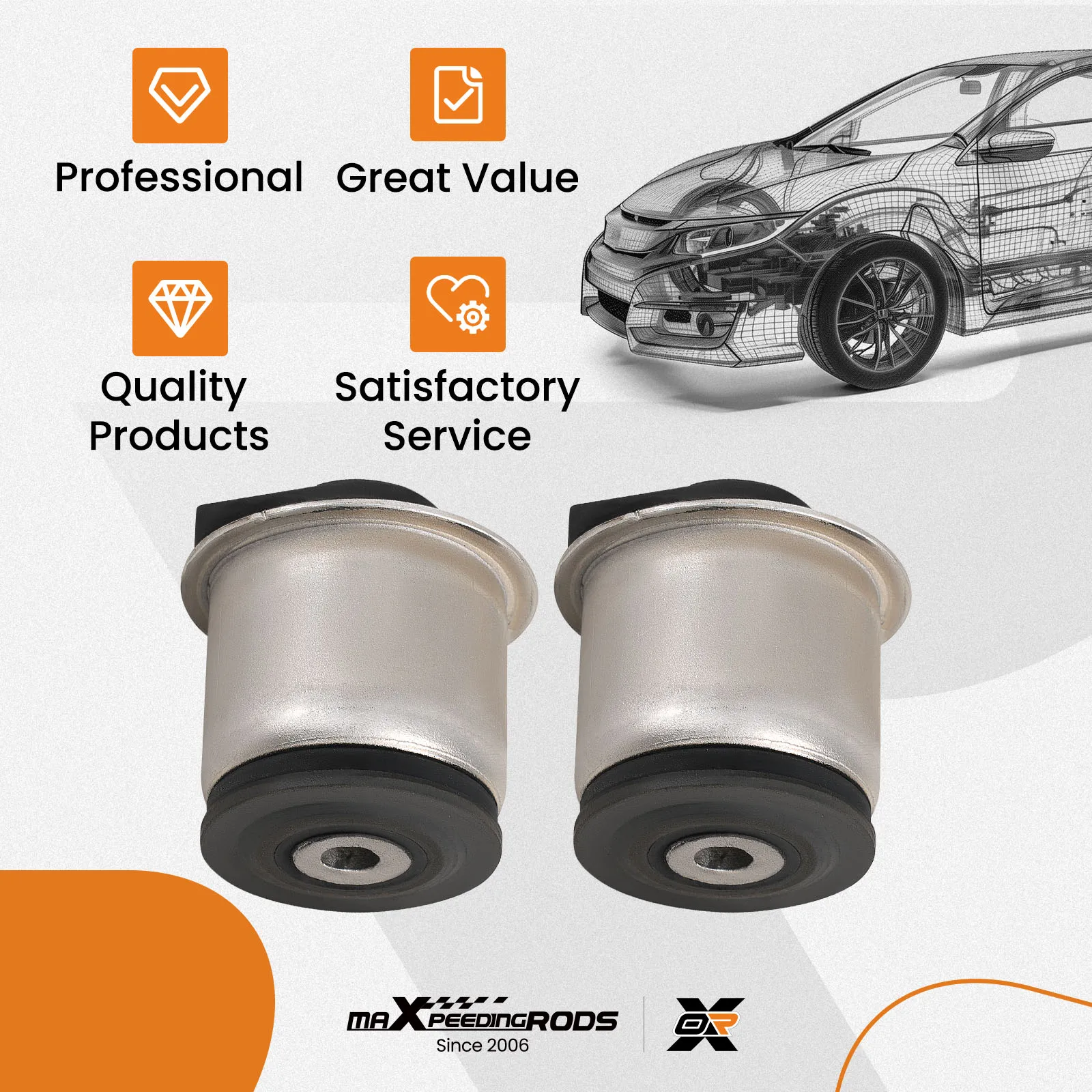 

REAR AXLE SUBFRAME TRAILING ARMS BUSHES 13267215 for VAUXHALL OPEL ASTRA H MK5