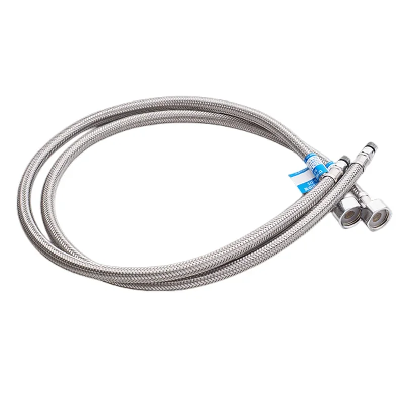 

60cm/80cm 4 Caliber Stainless Steel Explosion-proof Metal Hose Cold Hot Faucet Water Inlet Braided Pointed Hose