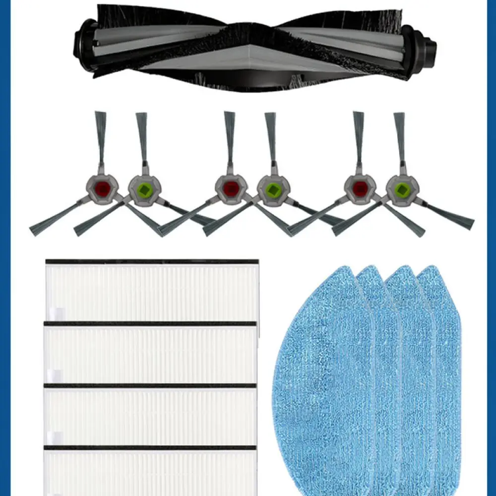 Premium Maintenance Consumables For Ecovacs Deebot U2 Pro DGN22 Robot Vacuum Roller Brush Side Brush Filter Mop Set