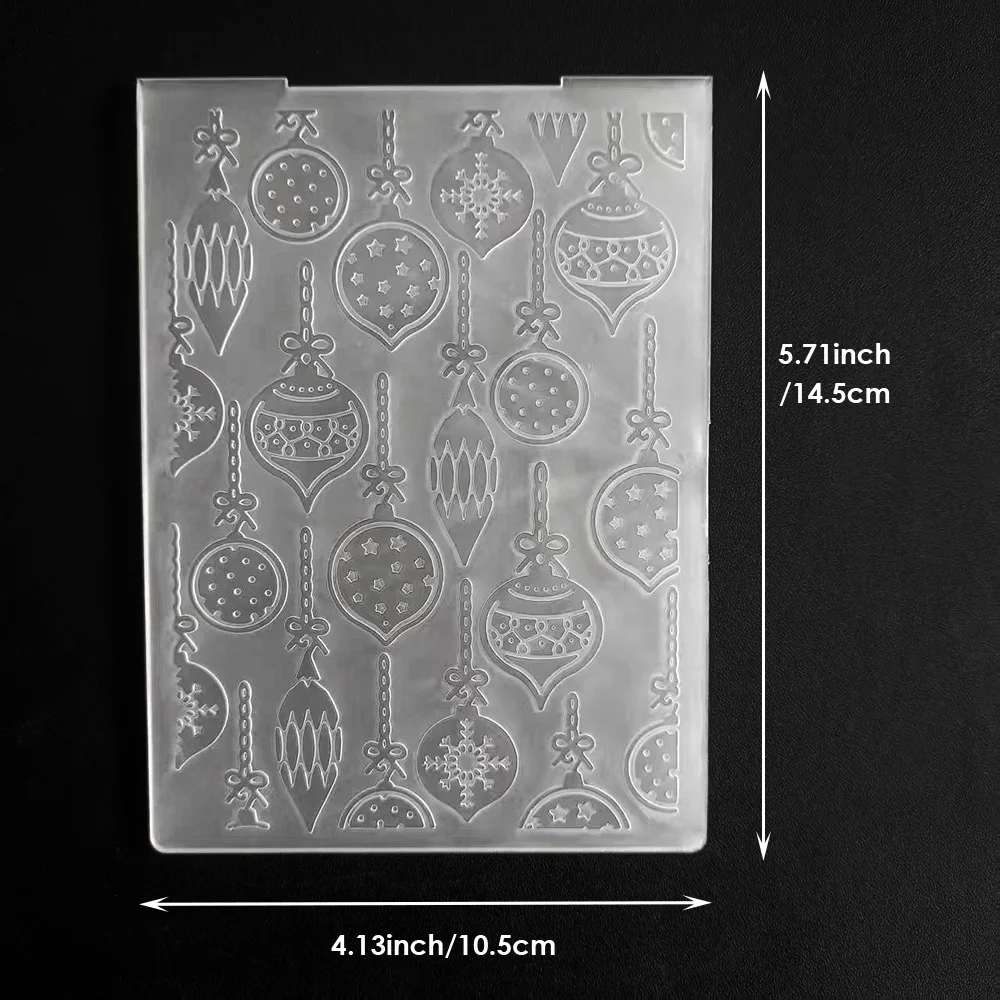 Snowflakes/Christmas/Birthday Wishes Plastic Embossing Template Folders for Card Making Photo Album DIY Scrapbooking view 5