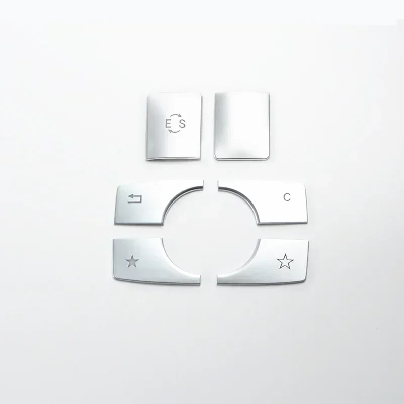 

ABS Car Center Console ES Multimedia Buttons Sticker For Mercedes-Benz E Class W212 Interior Trim Protective Cover Accessories