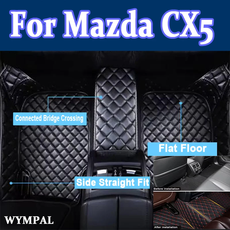 

Роскошные кожаные автомобильные коврики на заказ для Mazda CX5 CX-5 2015 2016, детали интерьера, авто ковры, подушечки для ног, аксессуары