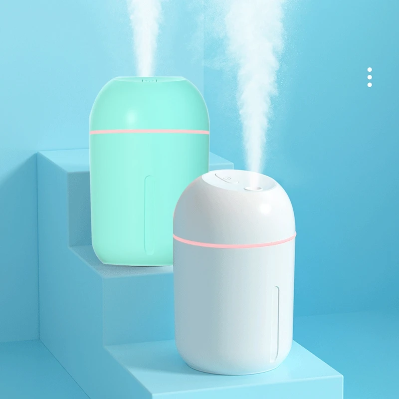가정용 가습기 330ML 용량 USB 공기 가습기 아로마 에센셜 오일 디퓨저 램프 공기 청정기 포거