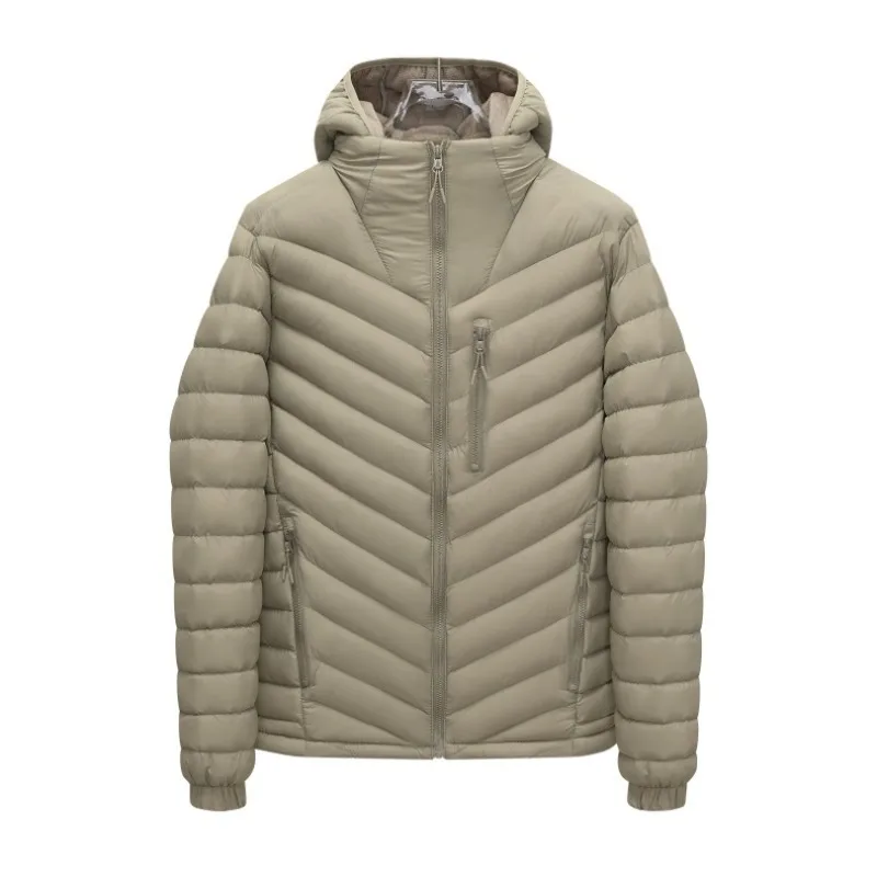 LEOSOXS Lightweight Solid Cotton Padded Coat Men Women Warm Thicken Hooded Jacket Outdoor Casual Winter