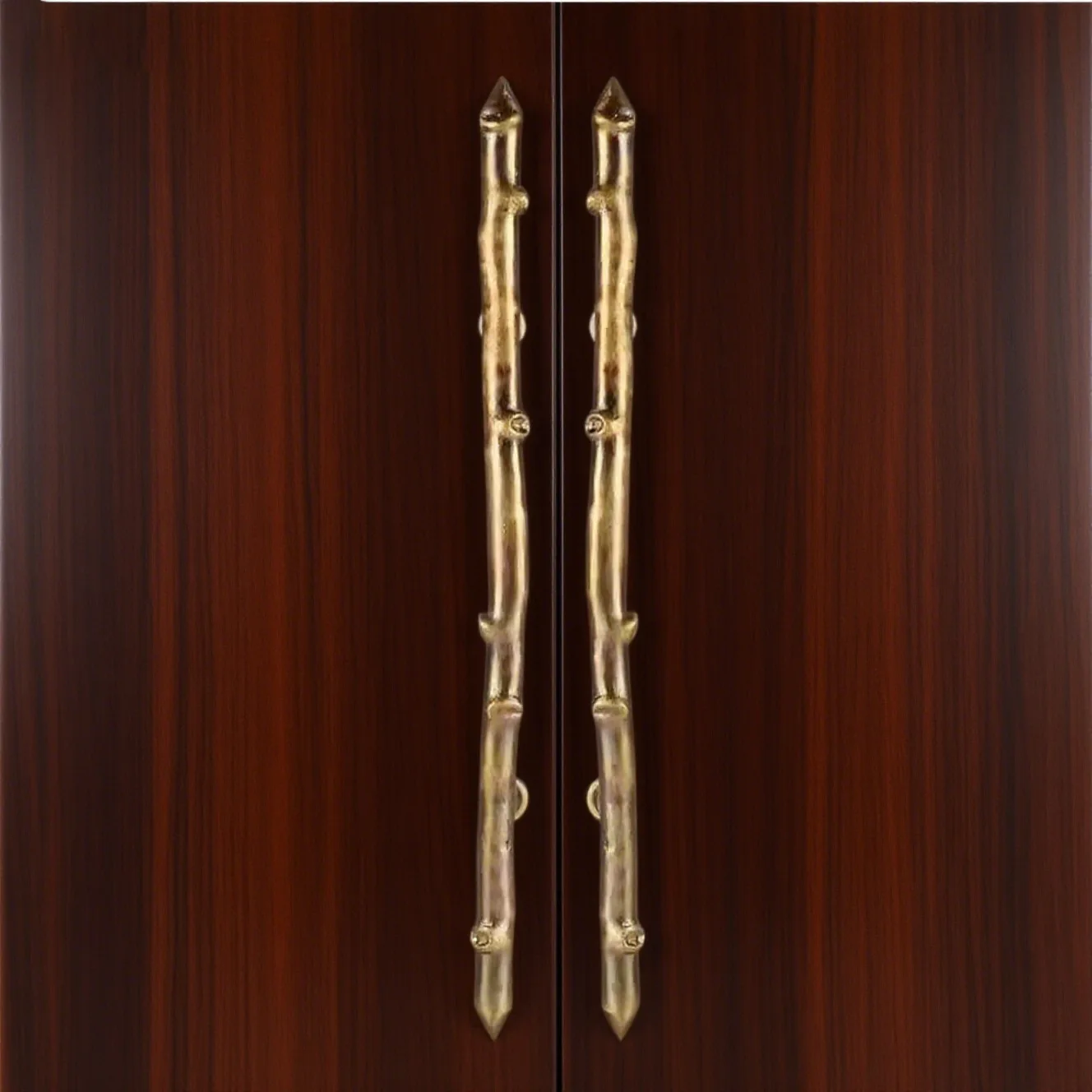 Main gate handles: hotel and clubhouse double-leaf solid wood door handles, pure copper glass door handles, double-opening