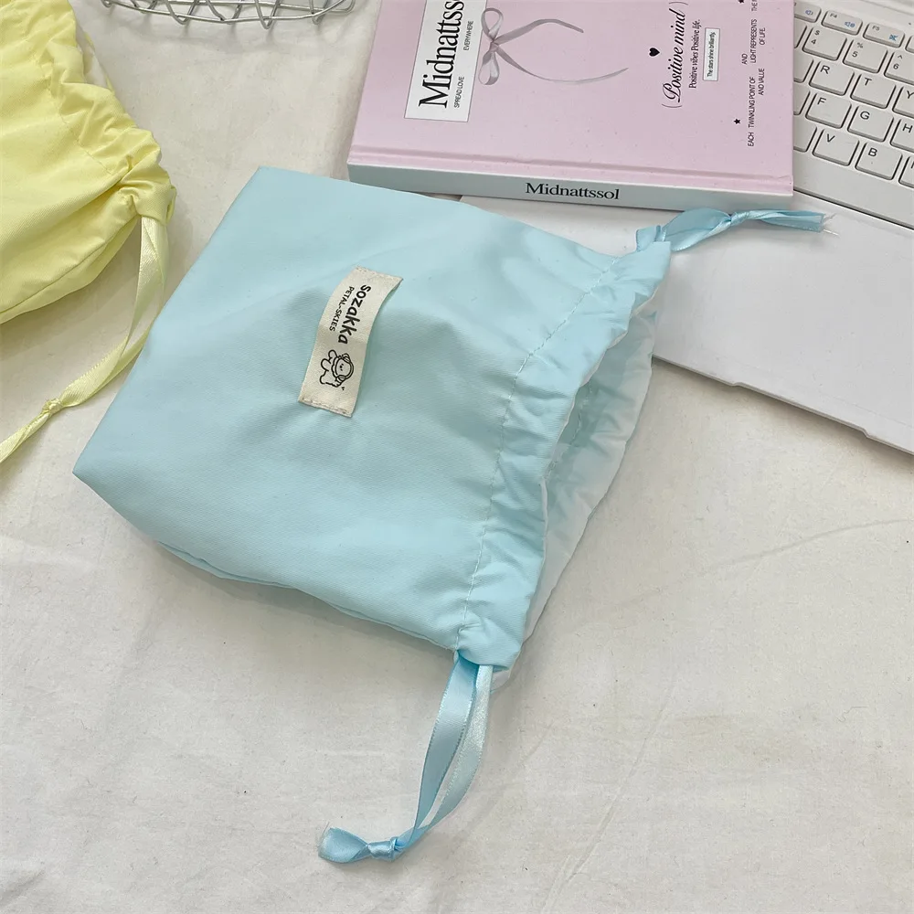 Solid Color Drawstring Bags Travel Organizer Bags Headphone Charging Cable Organizer Jewelry Dust Bag Travel Toiletry Bag