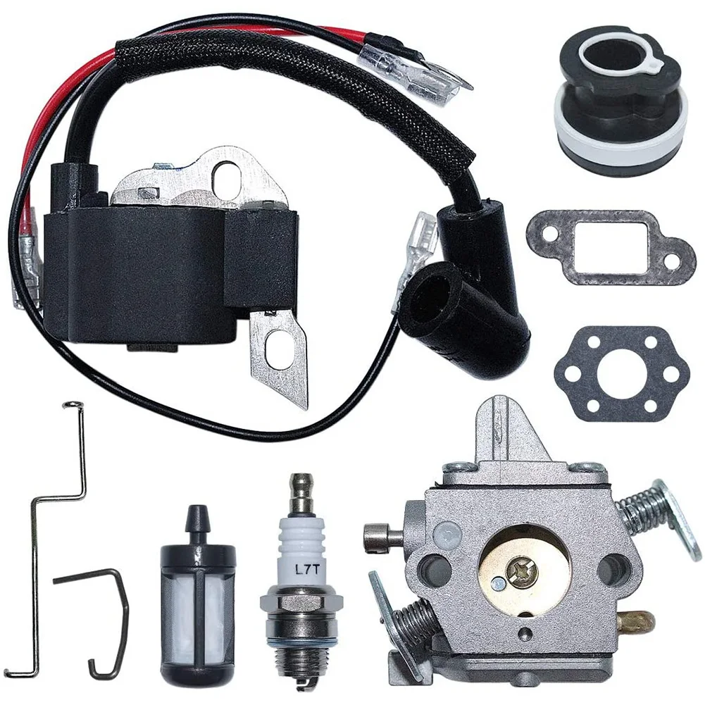 B50C C1Q S57B Carburetor Ignition Coil Kit For Stihl 017 018 MS170 MS180 Chainsaw Replace 1130 120 0603