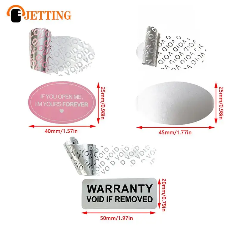 100Pcs Warranty Protection Sticker Security Seal Brittle Paper Tamper Proof Warranty Void Label Stickers Adhesive Label Guanante