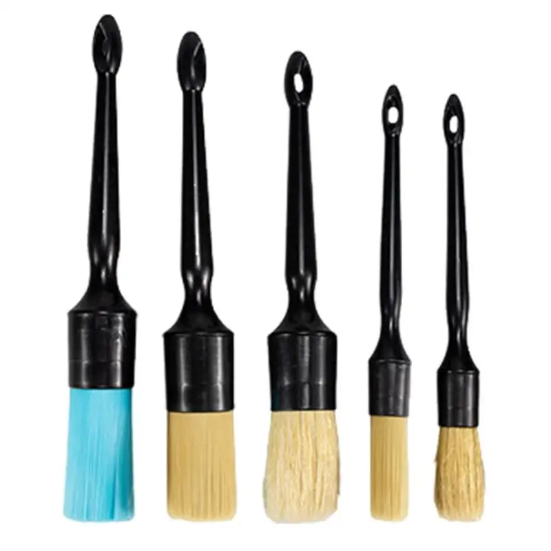 5pcs Soft Car Cleaning Brush Auto Interior Detailing Brushes Set Multifunctional Detailing Brush Car Cleaning Supplies