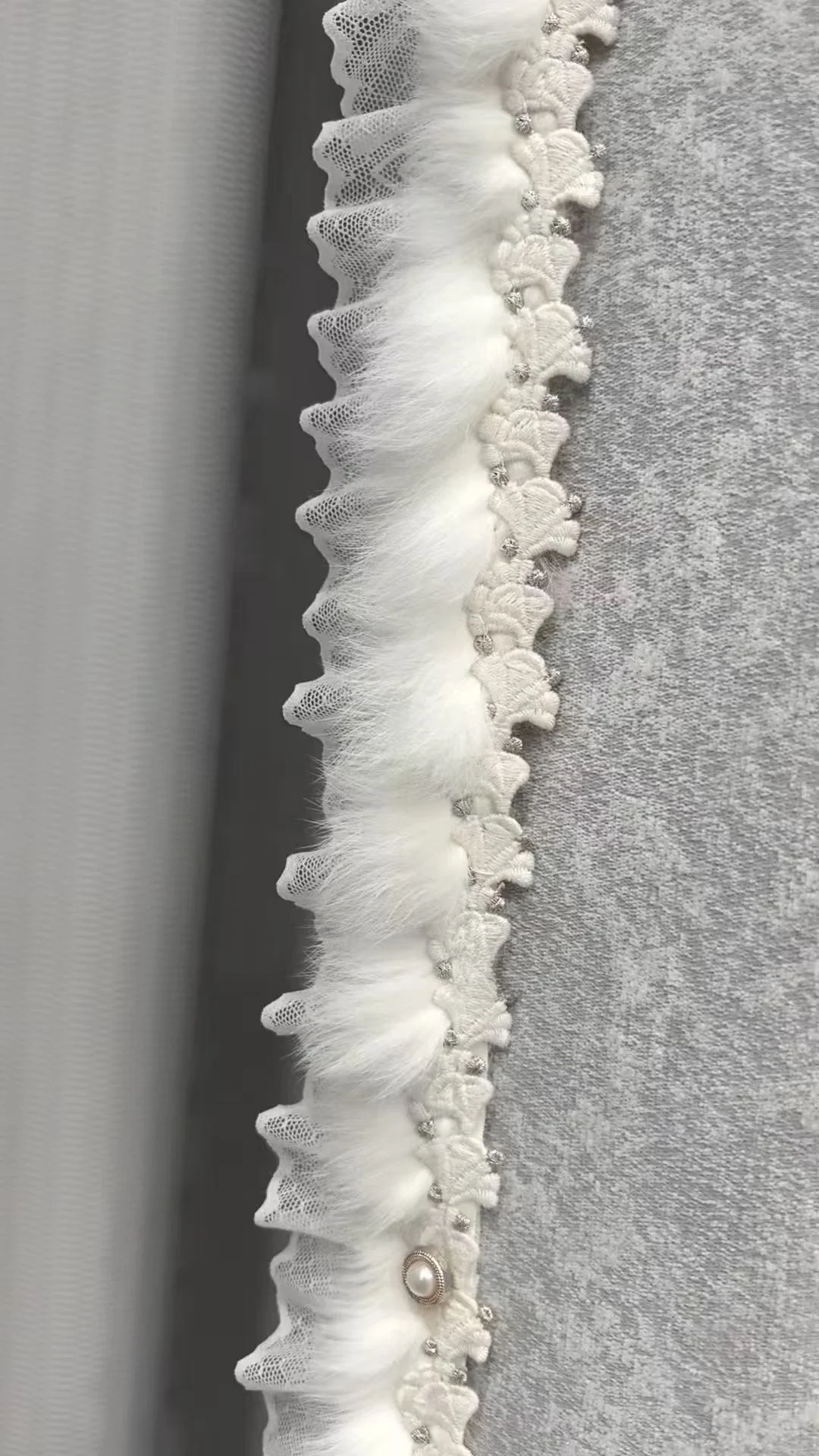 

Decorative Lace Eing American Cr Sle Rabbit Fur Pillow Insertion Curtain Side Wide Splicing Home Fabric Accories