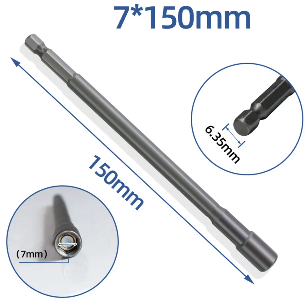 六角ナット用ネジツールセット,150mm,長さ6mm-19mm,メートル法,アダプター,ドリルビット,5〜13mm