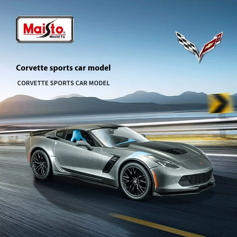 

Maist 1:24 2017, Corvette Grand Sport, серая классическая коллекция, модель автомобиля, литье под давлением сплава, статическое крутое украшение, коллекция, подарок