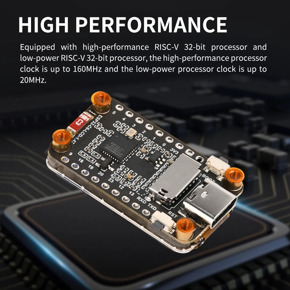 Carte de développement multifonction ESP32-C6 à bord de l'écran LCD 1.47 pouces WiFi 6 compatible Bluetooth 5.0 porte-carte Micro SD