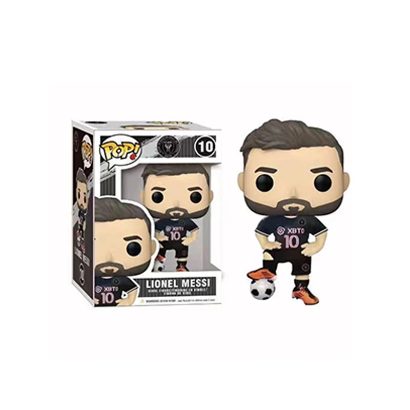 Funko Pop Figure Messi Anime Figure Soccer Superstars Messi Funko 10 Messi Model Doll Ornament Desk Christmas Toy Birthday Gift