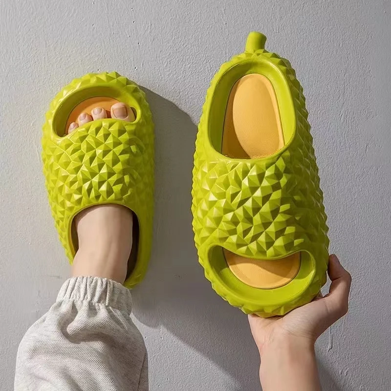 Unisex Durian Slippers SOLREDO 2023 Funny Summer Beach Non-Slip Men Women Soft Thick Bottom Outdoor Sandals Indoor Bathroom Shoe
