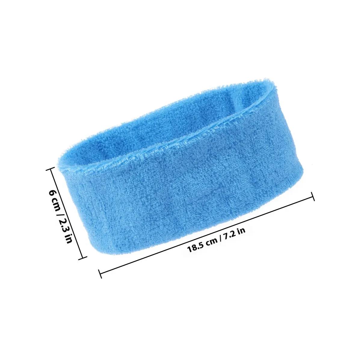 Yoga Headband Terrycloth Sky Blue Adjustable Reusable Spa Facial Make Up Wrap Sweatband Fitness Sports Sweatbands