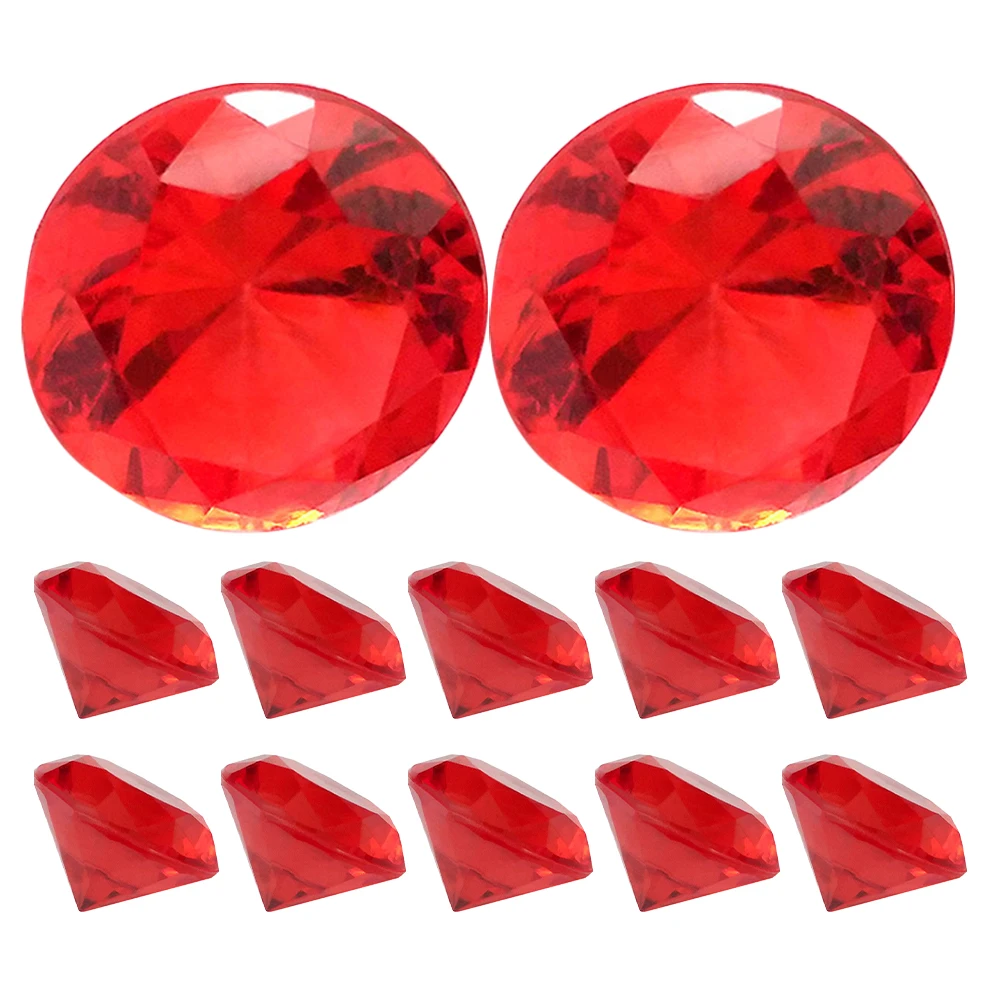 

240 Pcs Acrylic Rhinestones Red Vase Filler Centerpieces Decorations Beads Jewelry Party Wedding Accessories Table Display
