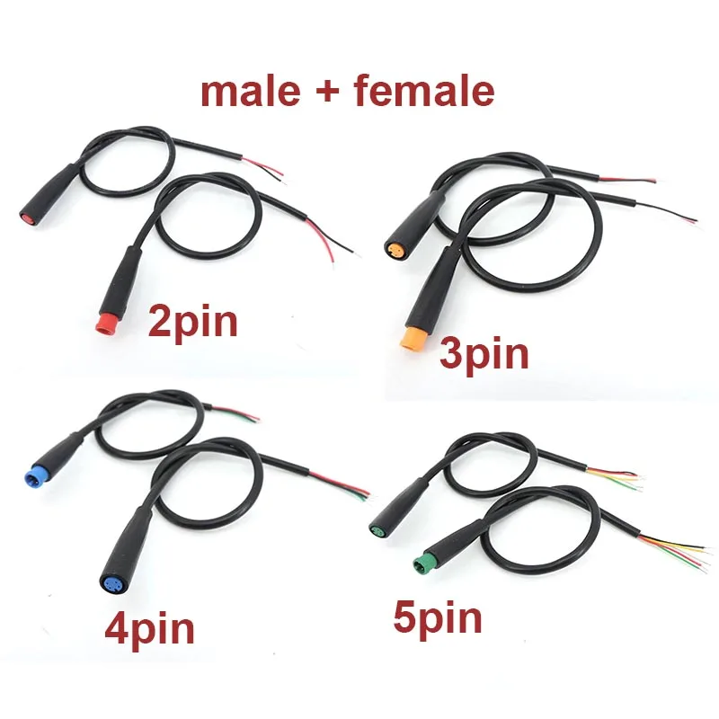 M6 Connector 2/3/4/5/6 Pin Cable For Female/male Waterproof Connector Signal Line Electric Bicycle Tool Parts