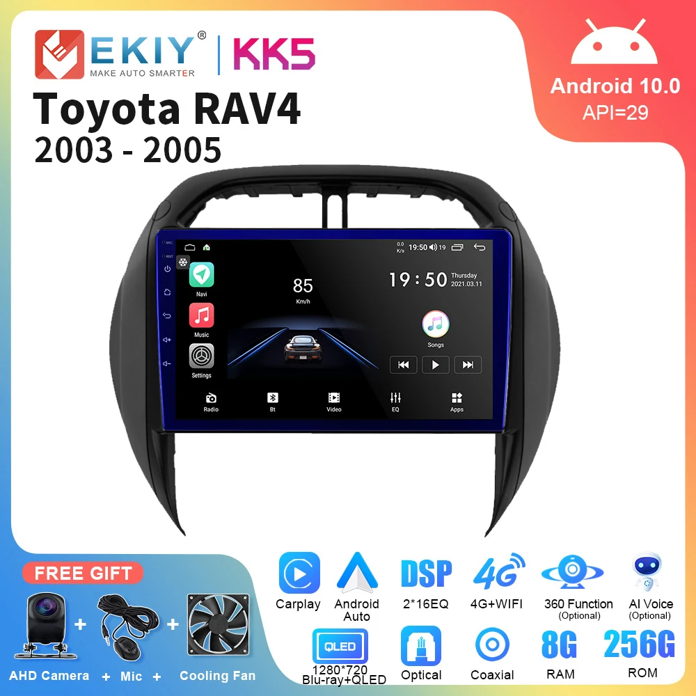 

EKIY KK5 Android Auto Radio For Toyota RAV4 RAV 4 2003 - 2005 DSP Carplay GPS Navigation Multimedia Video Player Stereo 2din DVD