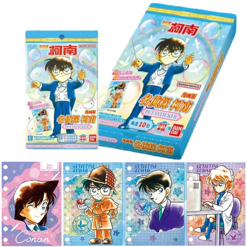 Detective Conan Card Kudou Shinichi Mouri Ran Kaitou Kiddo Suspenseful Reasoning Anime Stickers Pack Collection Cards Toys Gifts