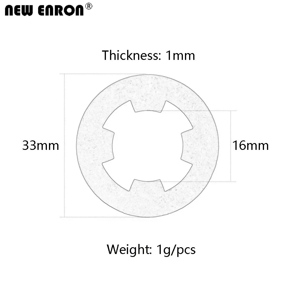 NEW ENRON 2Pcs #72131 1MM Slipper Clutch Pad Black for RC Car 1/10 HPI Racing Savage Flux HP STEEL SPUR GEAR SET 47T STD 4.6 5.9