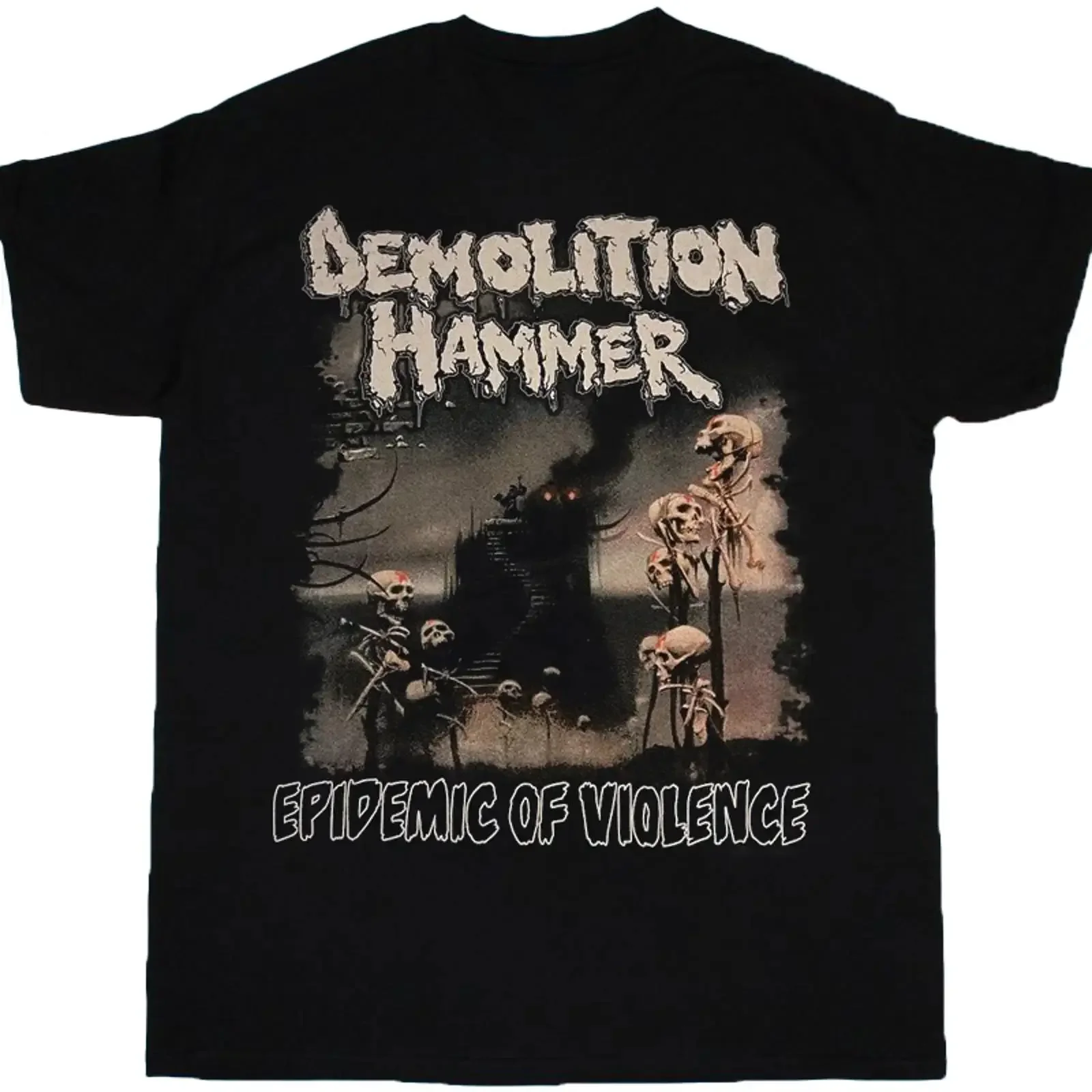 Demolition Hammer Epidemic of Violence T Shirt Cotton Black Men S to 5XL vintage Washed streetwear Unisex Soft Comfortable