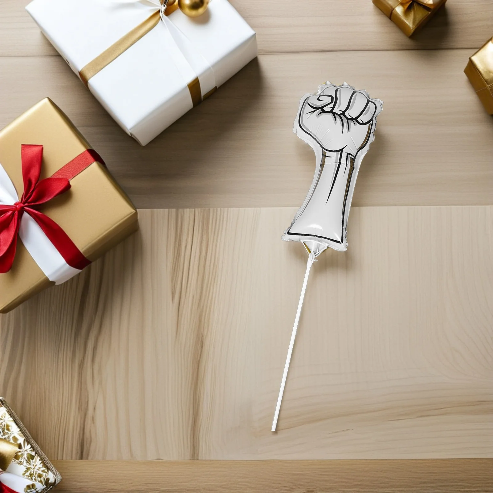 10 قطع من بالونات التشجيع القابلة للنفخ من رقائق الألومنيوم لدعائم الحفلات المدرسية لحدث كرة القدم